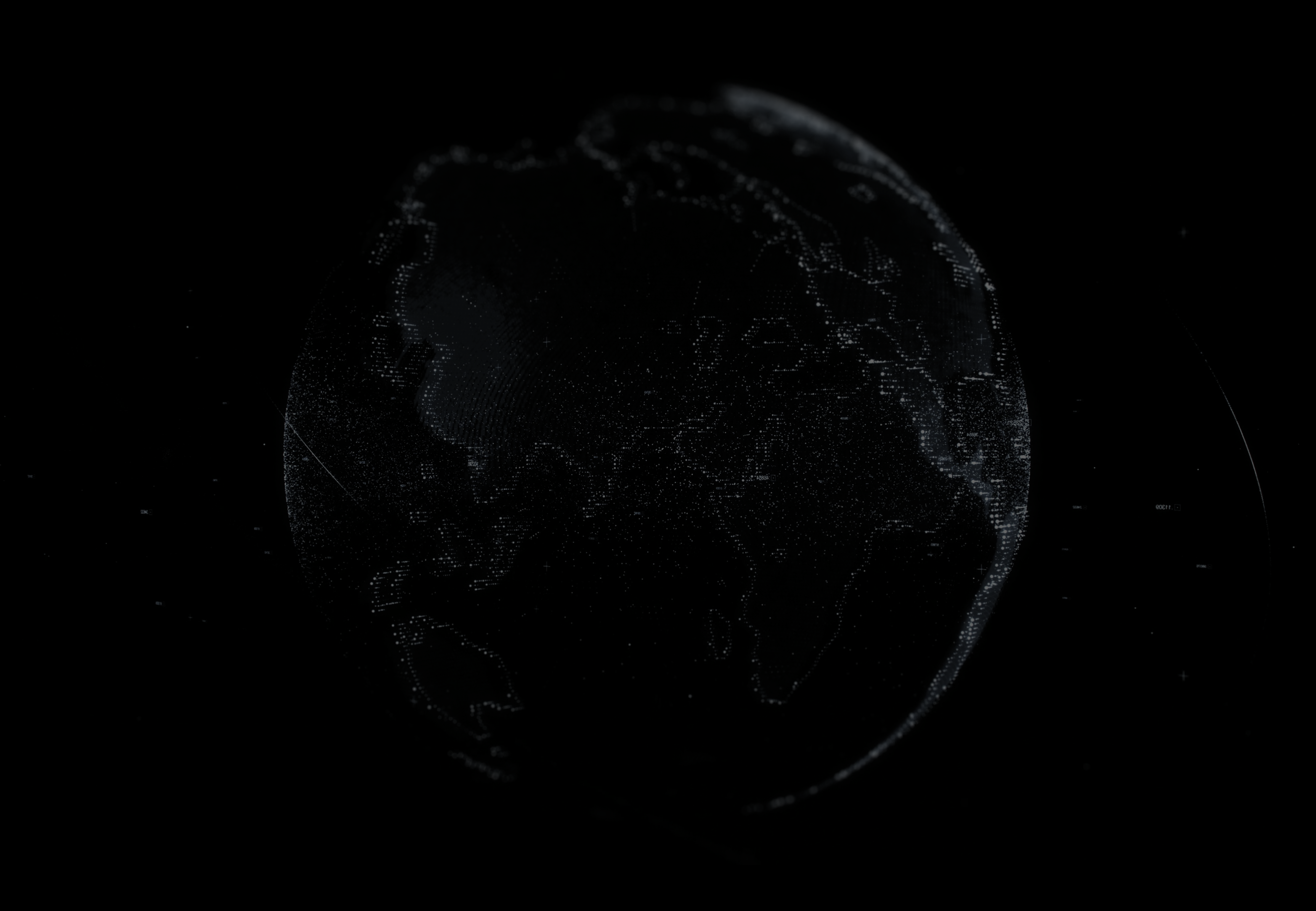 Technology wireframe globe